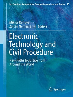 cover image of Electronic Technology and Civil Procedure
